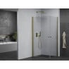 Mexen Pretoria Duo paroi de douche pivotante 100 x 90 cm, transparent, or - 852-100-090-50-00-02