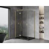 Mexen Mist-H T cabine de douche pivotante gauche 115 x 80 cm, transparent, or brossé - 8A5T-115-080-55-00-L