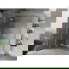 Mexen Mist H T cabine de douche ouverture gauche 90 x 85 cm, transparent, or brossé - 8A5T-090-085-55-00-L