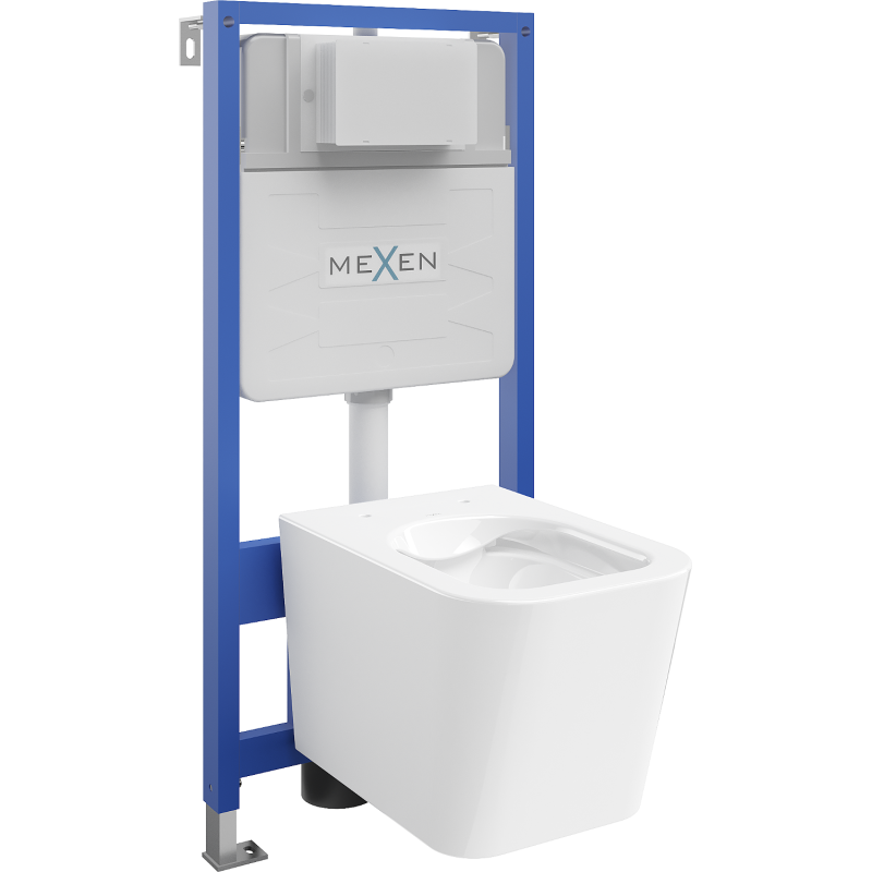 Mexen kit encastré WC bâti-support Fenix Slim avec cuvette WC Teo, blanc brillant - 6103385XX00