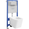 Mexen kit encastré WC bâti-support Fenix Slim avec cuvette WC Teo, blanc brillant - 6103385XX00