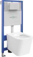 Mexen Teo ensemble encastré WC châssis Fenix Slim avec cuvette WC, blanc brillant - 6103385XX00