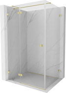 Mexen Lunar T cabine de douche pivotante gauche 85 x 110 cm, transparent, or brossé - 834T-085-110-55-00-L