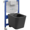 Mexen ensemble encastré WC châssis Fenix XS-F avec cuvette WC Teo, noir mat - 6803385XX85
