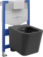 Ensemble WC encastré Mexen châssis Fenix XS-F avec cuvette WC Teo, noir mat - 6803385XX85