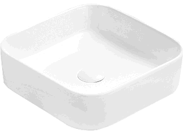 Mexen Vena lavabo de comptoir 37 x 37 cm, Blanc - 22193700