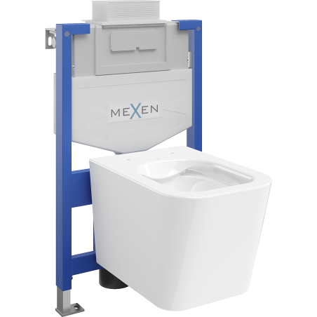 Mexen ensemble encastré WC châssis Fenix XS-U avec cuvette WC Teo, blanc brillant - 6853385XX00