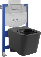 Ensemble WC encastré Mexen Fenix XS-U avec cuvette WC Teo, noir mat - 6853385XX85
