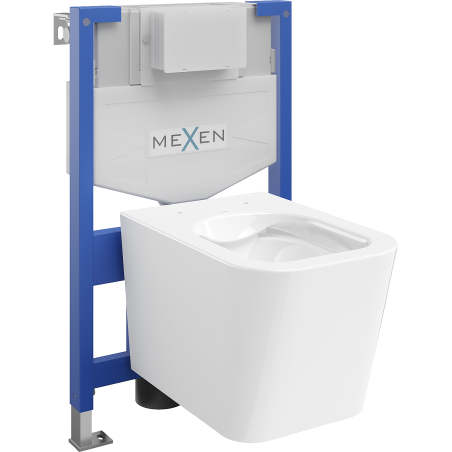 Ensemble WC encastré Mexen châssis Fenix XS-F avec cuvette WC Teo, blanc brillant - 6803385XX00