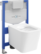 Ensemble WC encastré Mexen châssis Fenix XS-F avec cuvette WC Teo, blanc brillant - 6803385XX00