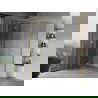 Mexen Mist H T cabine de douche pivotante gauche 115 x 120 cm, transparent, or brossé - 8A5T-115-120-55-00-L