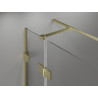Mexen Lunar T cabine de douche battante droite 75 x 80 cm, transparent, or brossé - 834T-075-080-55-00-P