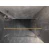 Mexen Lunar T cabine de douche battante droite 75 x 80 cm, transparent, or brossé - 834T-075-080-55-00-P