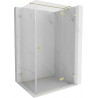 Mexen Lunar T cabine de douche battante droite 75 x 80 cm, transparent, or brossé - 834T-075-080-55-00-P