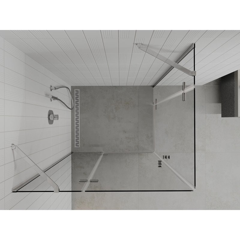 Mexen Roma Duo cabine de douche pivotante 80 x 70 cm, transparent, chrome - 854-080-070-02-00