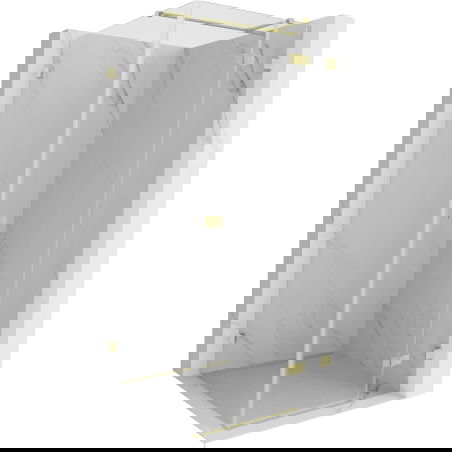 Mexen Lunar T cabine de douche pivotante droite 90 x 90 cm, transparent, or brossé - 834T-090-090-55-00-P