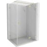 Mexen Lunar T cabine de douche pivotante droite 100 x 80 cm, transparent, or brossé - 834T-100-080-55-00-P