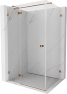 Mexen Lunar T cabine de douche à charnière gauche 90 x 110 cm, transparent, or rose - 834T-090-110-60-00-L
