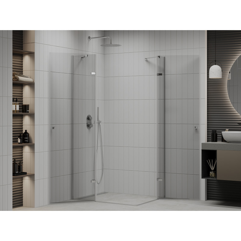 Mexen Roma Duo cabine de douche pivotante 120 x 70 cm, transparent, chrome - 854-120-070-02-00