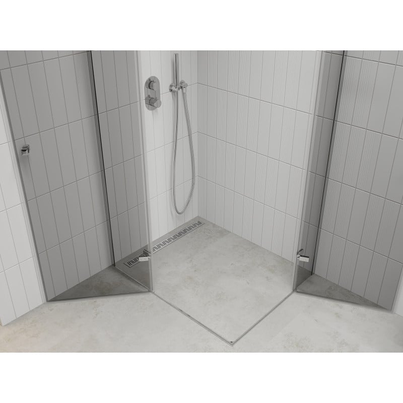 Mexen Roma Duo cabine de douche pivotante 120 x 90 cm, transparent, chromé - 854-120-090-02-00
