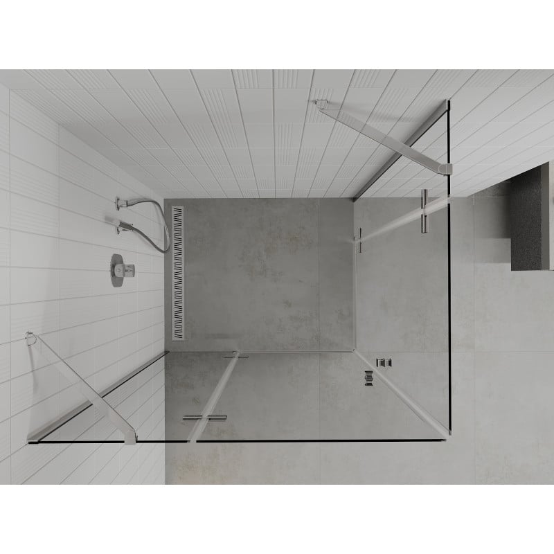 Mexen Roma Duo cabine de douche pivotante 120 x 90 cm, transparent, chromé - 854-120-090-02-00