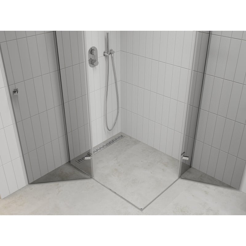 Mexen Roma Duo cabine de douche pivotante 120 x 110 cm, transparent, chrome - 854-120-110-02-00