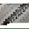 Mexen Roma Duo cabine de douche battante 80 x 70 cm, transparent, doré - 854-080-070-50-00-02
