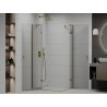 Mexen Roma Duo cabine de douche pivotante 90 x 80 cm, transparente, dorée - 854-090-080-50-00-02