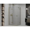Mexen Roma Duo cabine de douche pivotante 90 x 80 cm, transparente, dorée - 854-090-080-50-00-02