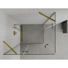 Mexen Roma Duo cabine de douche pivotante 90 x 80 cm, transparente, dorée - 854-090-080-50-00-02