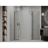 Mexen Roma Duo cabine de douche battante 100 x 90 cm, transparent, or - 854-100-090-50-00-02