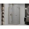 Mexen Roma Duo cabine de douche battante 100 x 90 cm, transparent, or - 854-100-090-50-00-02