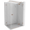 Mexen Lunar T cabine de douche battante droite 85 x 90 cm, transparent, or rose - 834T-085-090-60-00-P