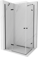 Mexen Roma Double cabine de douche pivotante 90 x 80 cm, transparente, noire - 854-090-080-70-00-02