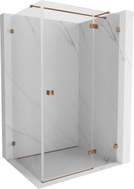 Mexen Lunar T cabine de douche à charnière droite 90 x 110 cm, transparent, or rose - 834T-090-110-60-00-P