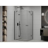 Mexen Roma Double cabine de douche pivotante 90 x 80 cm, transparente, noire - 854-090-080-70-00-02