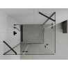 Mexen Roma Double cabine de douche pivotante 90 x 80 cm, transparente, noire - 854-090-080-70-00-02