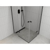 Mexen Roma Double cabine de douche pivotante 90 x 80 cm, transparente, noire - 854-090-080-70-00-02