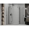 Mexen Roma Duo cabine de douche pivotante 100 x 90 cm, transparente, noire - 854-100-090-70-00-02