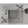 Mexen Roma Duo cabine de douche pivotante 100 x 90 cm, transparente, noire - 854-100-090-70-00-02