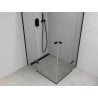 Mexen Roma Duo cabine de douche pivotante 100 x 90 cm, transparente, noire - 854-100-090-70-00-02