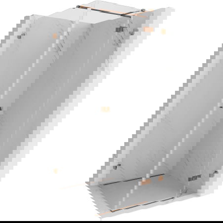 Mexen Lunar T cabine de douche pivotante droite 100 x 100 cm, transparent, or rose - 834T-100-100-60-00-P