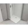 Mexen Roma Duo cabine de douche pivotante 80 x 70 cm, transparent, chromé + receveur de douche Flat - 854-080-070-01-02-4010