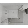 Mexen Roma Duo cabine de douche pivotante 80 x 70 cm, transparent, chromé + receveur de douche Flat - 854-080-070-01-02-4010