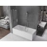 Mexen Velar pare-douche 2 volets coulissants 95 x 150 cm, transparent, nickel brossé - 896-095-000-01-97