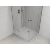 Mexen Roma Duo cabine de douche pivotante 100 x 90 cm, transparent, chromé + receveur plat - 854-100-090-01-02-4010