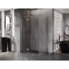 Mexen Lunar T cabine de douche pivotante gauche 75 x 90 cm, transparent, cuivre brossé - 834T-075-090-65-00-L