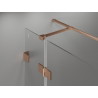 Mexen Lunar T cabine de douche pivotante gauche 75 x 90 cm, transparent, cuivre brossé - 834T-075-090-65-00-L