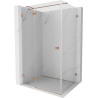 Mexen Lunar T cabine de douche pivotante gauche 75 x 90 cm, transparent, cuivre brossé - 834T-075-090-65-00-L