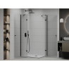 Mexen Roma Double cabine de douche pivotante 80 x 70 cm, transparent, noir + receveur plat - 854-080-070-70-02-4010B